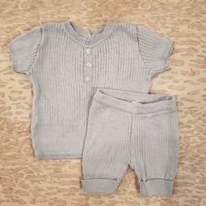 FELTMAN BROTHERS Blue Knit Set 3M